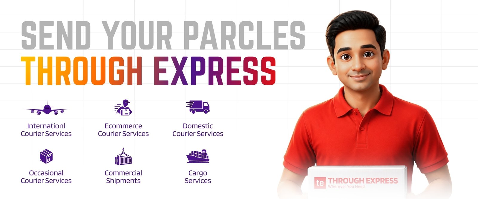 Through Express - International courier service Website Banner